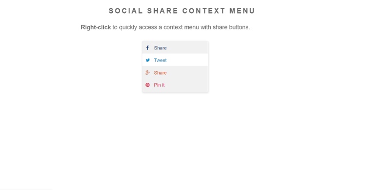 Social-Share Context menu