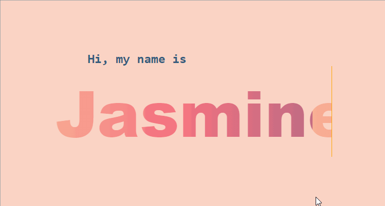 Gradient typing effect in CSS