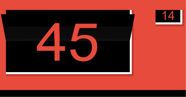 Flat css-only countdown and countup