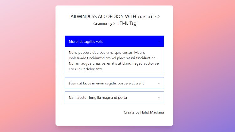Smooth Accordion with Tailwind & CSS