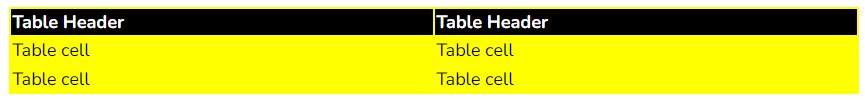 Background Color of a Table Row