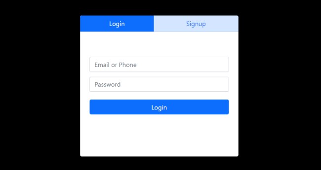Bootstrap 5 simple tabbed login register form