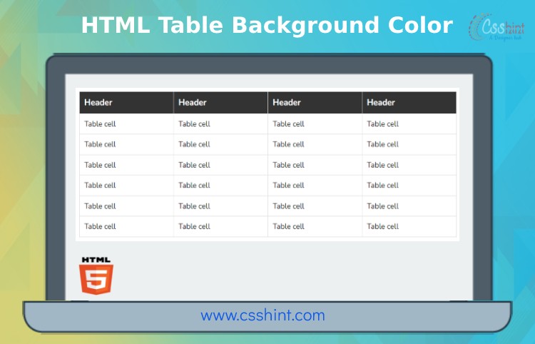 HTML Table Background Color